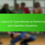 The Impact of Team Morale on Performance and Unwritten Dynamics