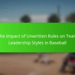 The Impact of Unwritten Rules on Team Leadership Styles in Baseball