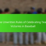 The Unwritten Rules of Celebrating Team Victories in Baseball