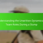 Understanding the Unwritten Dynamics of Team Roles During a Slump